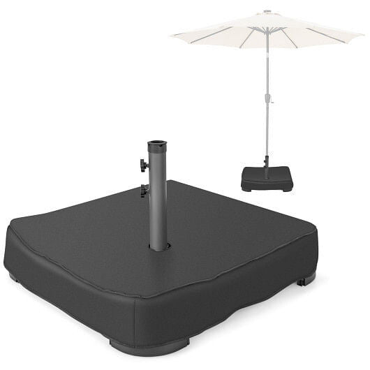 Fillable umbrella base with powder-coated metal frame, oxford sandbags, and black dust-proof cover — view 5