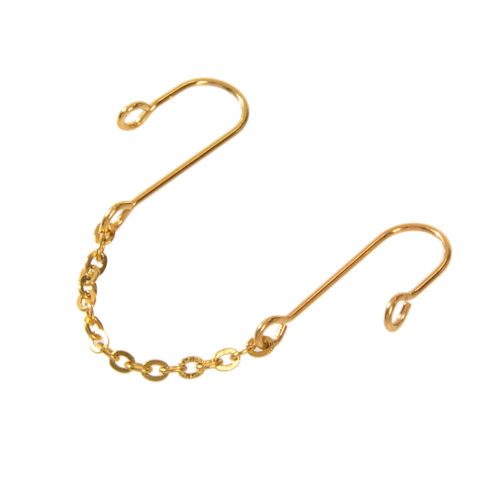 Geometric chain link fake nose and lip ring punk faux body piercing jewelry accessory. — view 4