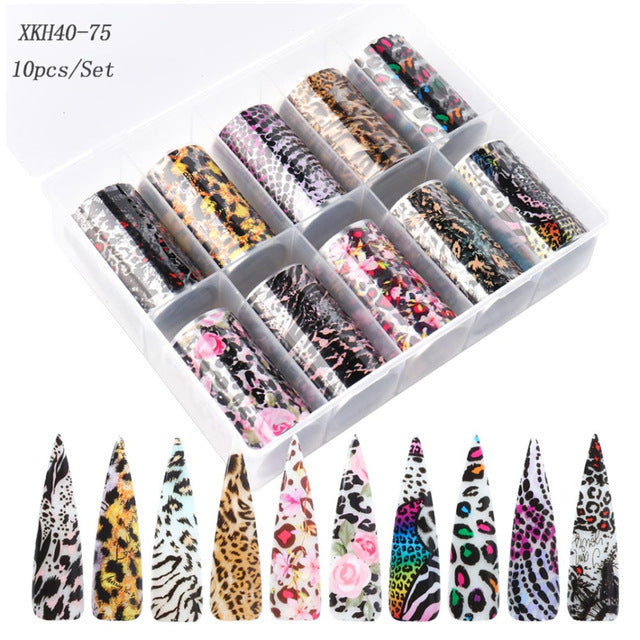Premium snake skin pattern nail art stickers in elegant packaging for effortless at home manicures — view 4
