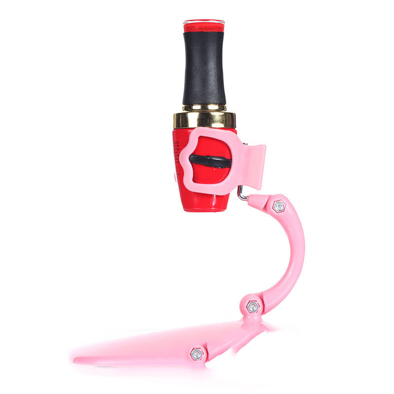 Pink nail polish fixation clip holding a bottle for a mess-free manicure experience — view 3