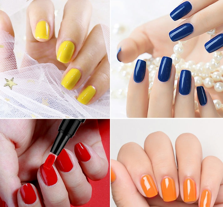 One-step nail gel pen in vibrant color for quick and easy at-home manicures.