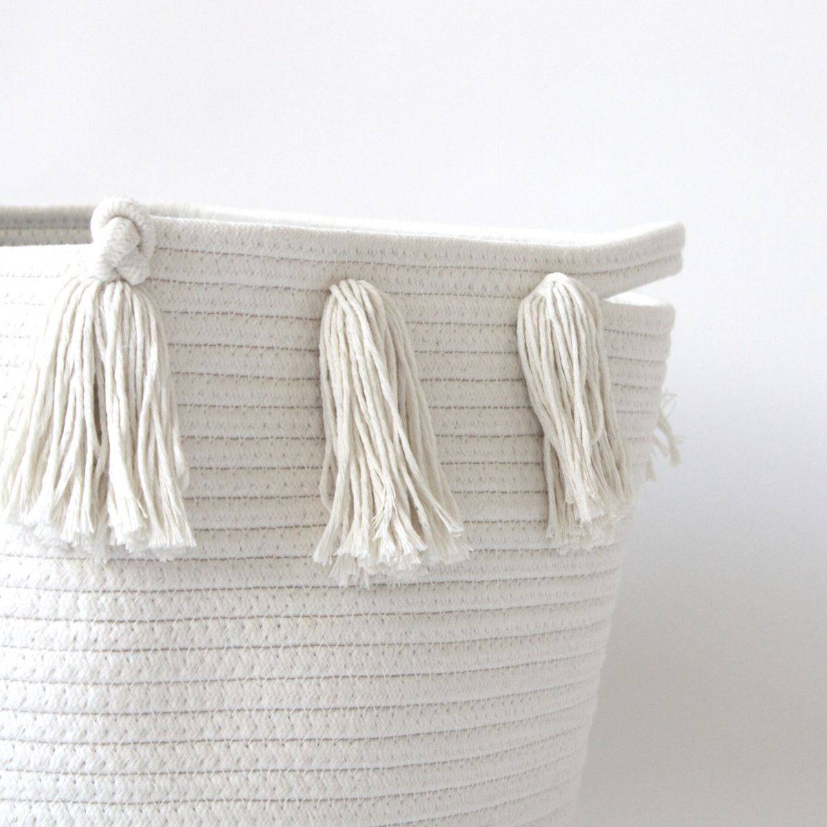 Natural Tassel Basket - Large-1