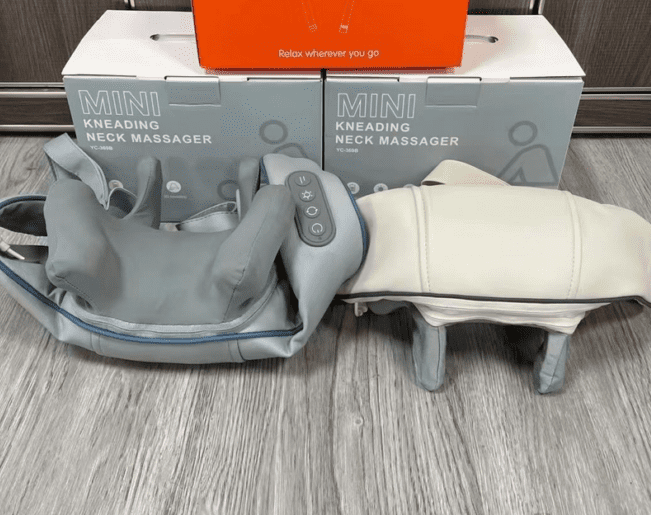 Rechargeable trapezius neck and shoulder massager in sleek dark gray for deep tissue muscle relief — view 3