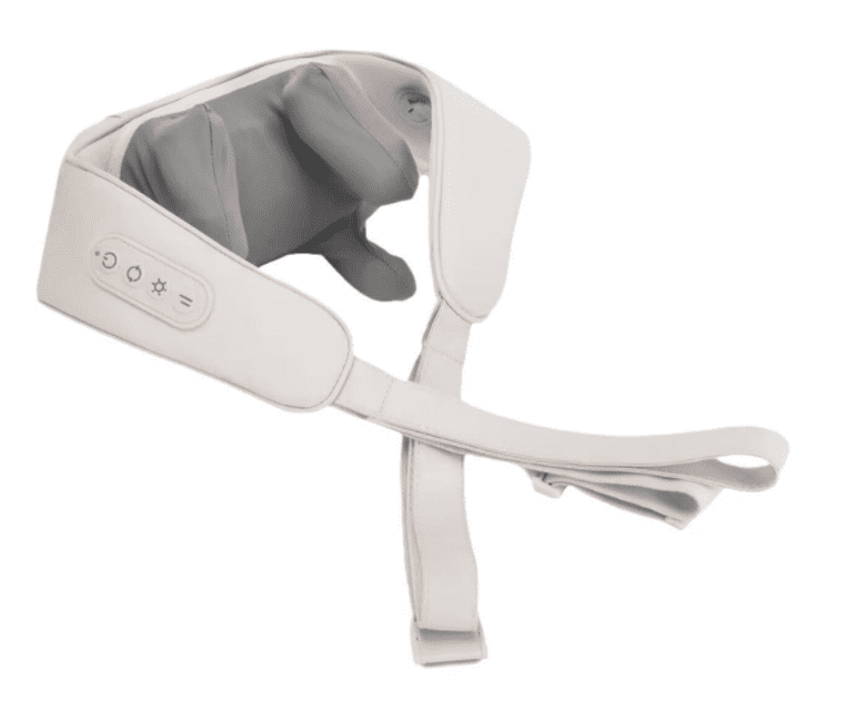 Rechargeable trapezius neck and shoulder massager in sleek dark gray for deep tissue muscle relief — view 4