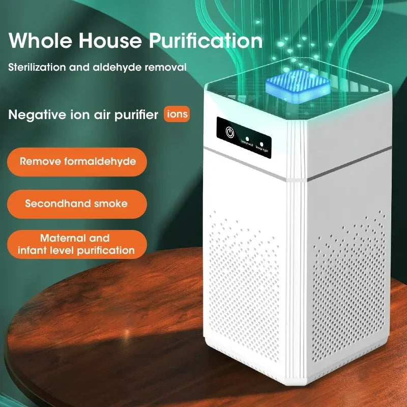 Compact portable HEPA air purifier for car and desk with USB power connection — view 3