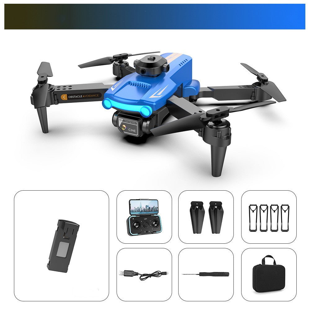 XT2 foldable mini drone with 4K HD dual camera and remote control handle in black. — view 4