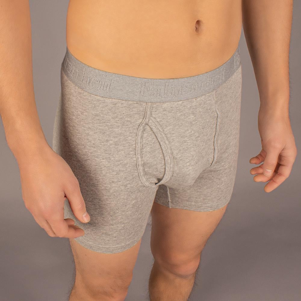 Three pack of Newman solid cotton boxer briefs featuring a comfortable waistband and breathable fabric — view 3