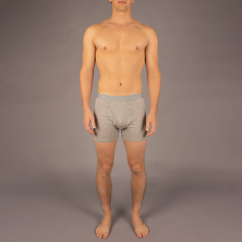 Three pack of Newman solid cotton boxer briefs featuring a comfortable waistband and breathable fabric — view 2