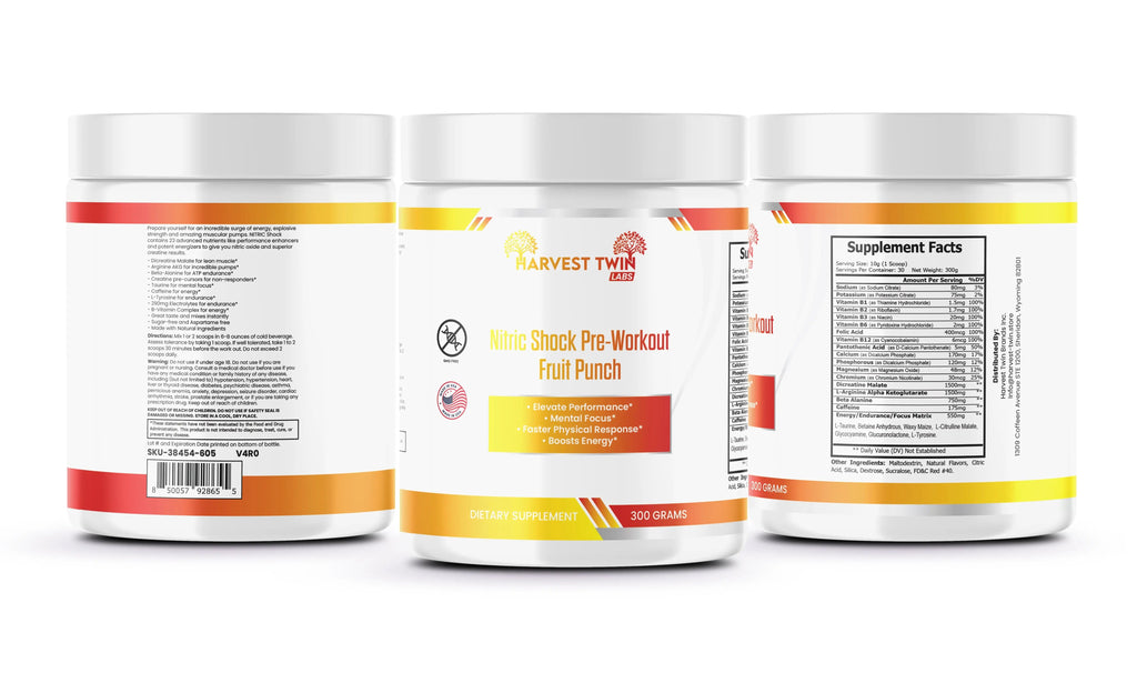 Nitric Shock Pre Workout (Fruit Punch)-1