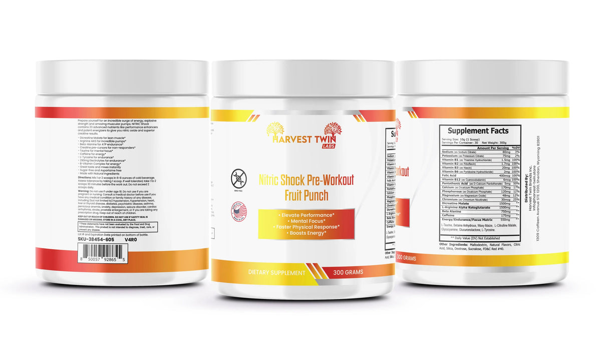 Nitric Shock Pre Workout (Fruit Punch)-1