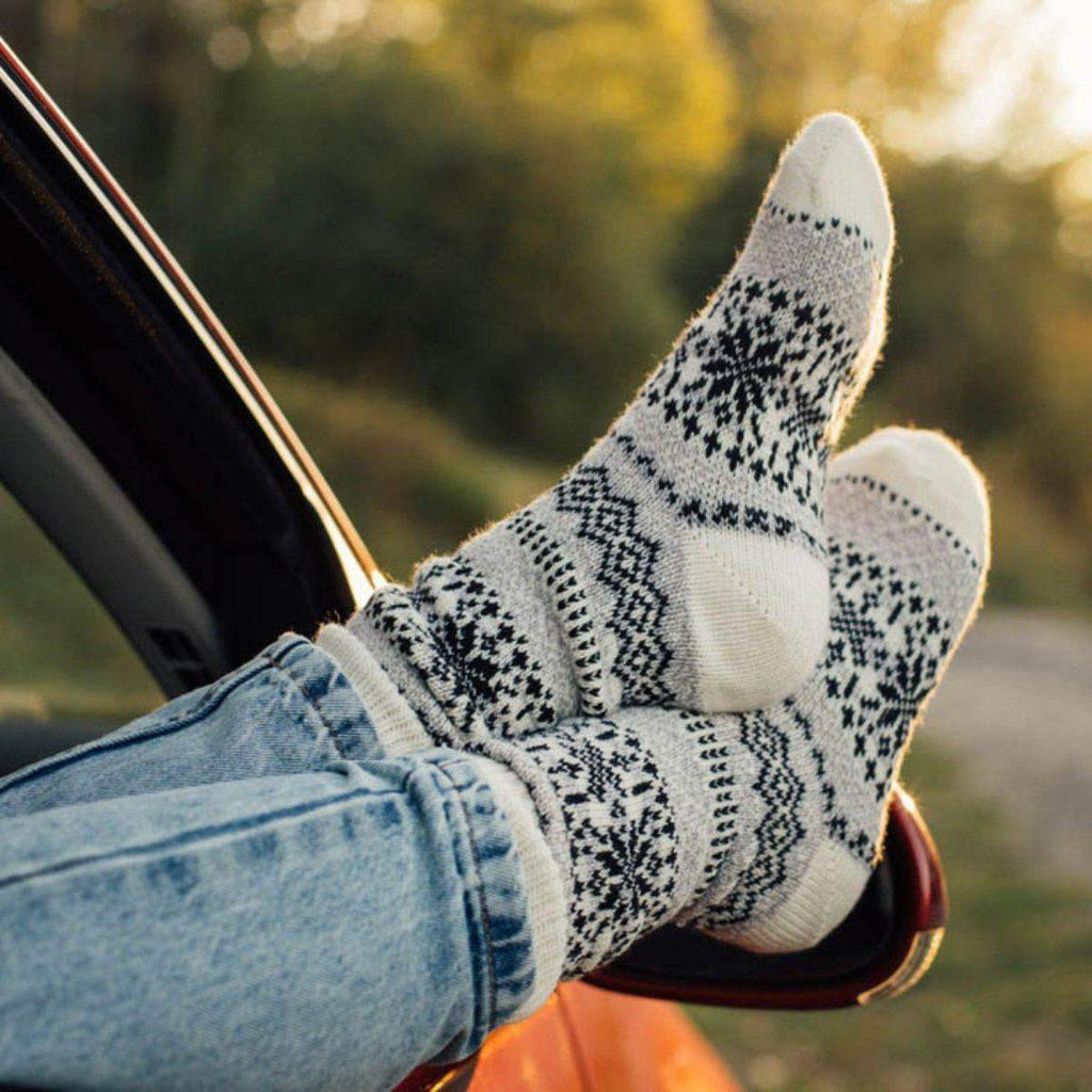 Asenka Creme Cozy Socks-1