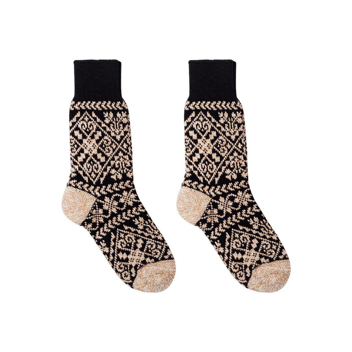 Zelta Black Cozy Socks-0