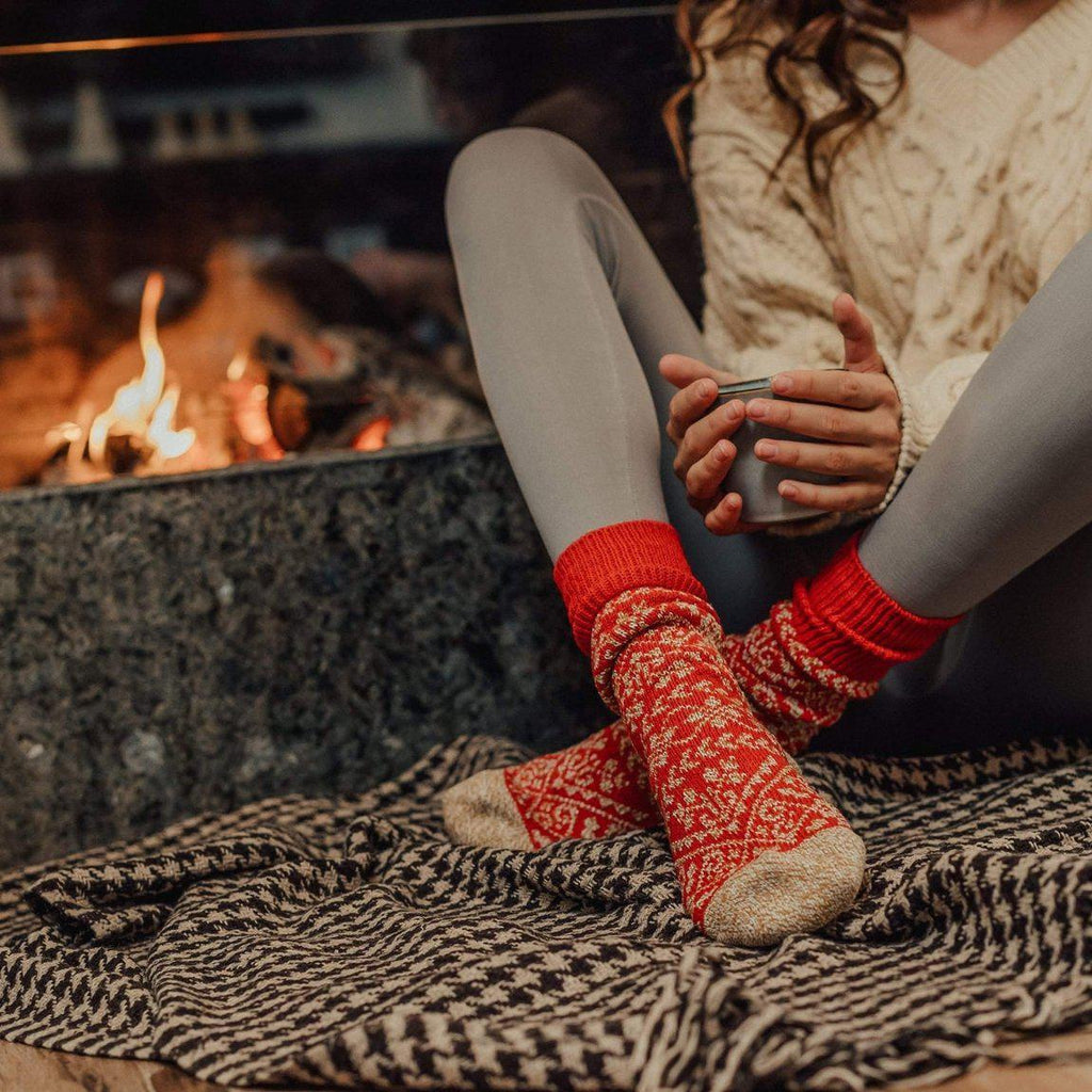 Zelta Crimson Cozy Socks-1