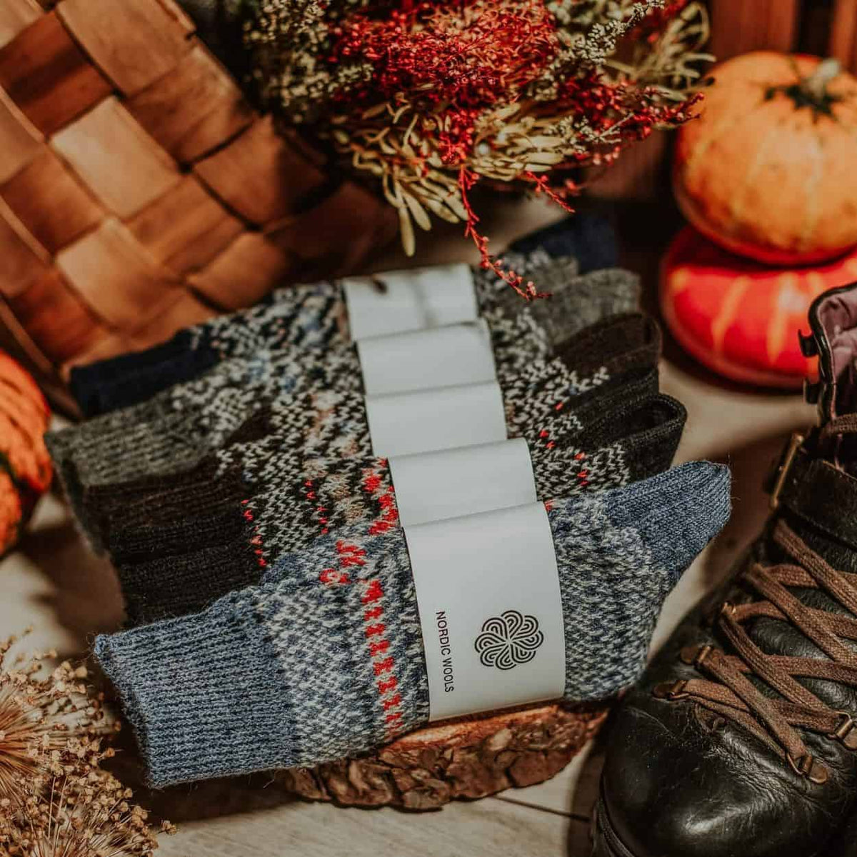 Sigrid Merino Wool Socks - 5-Pair Set-3