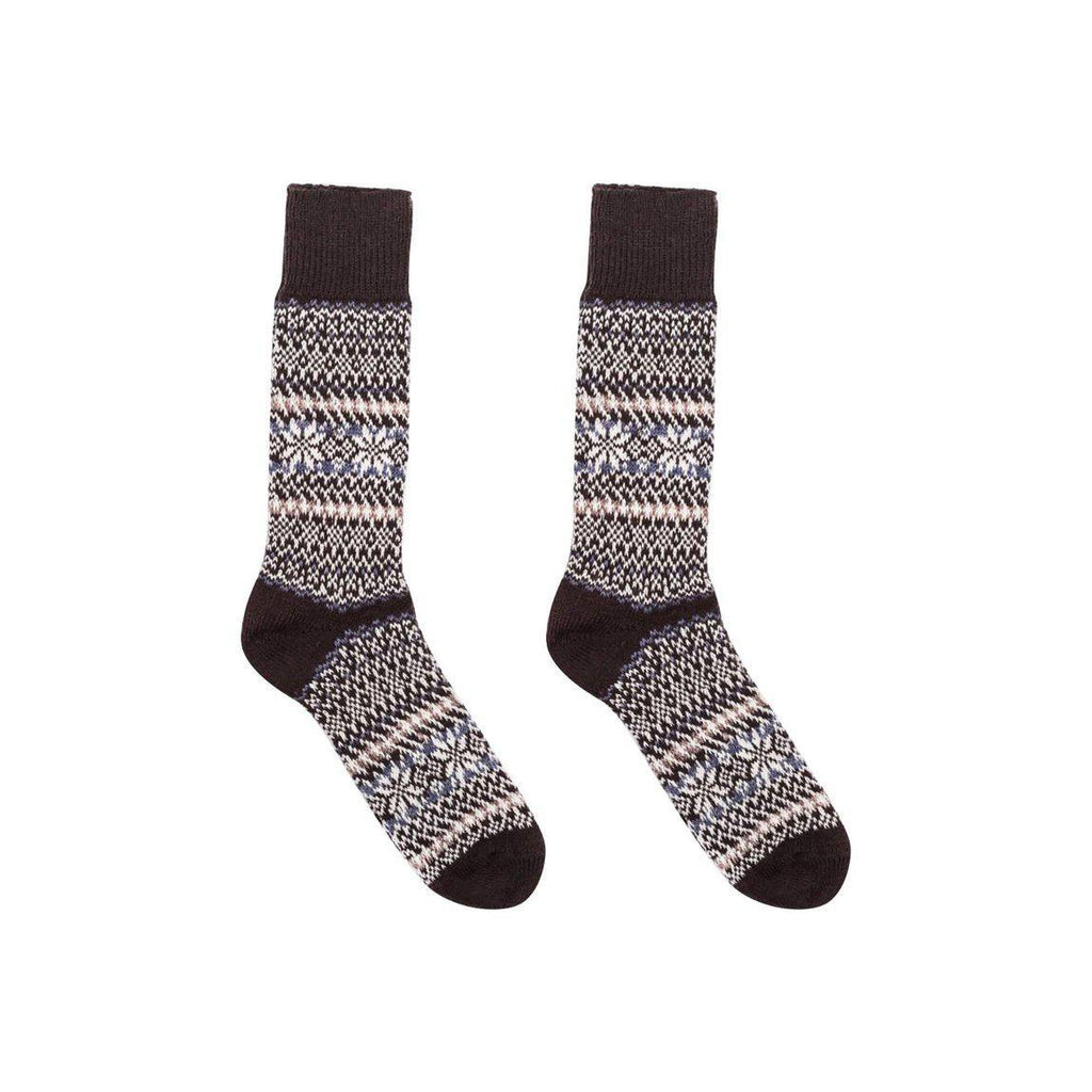 Sigrid Chocolate Merino Wool Socks-0