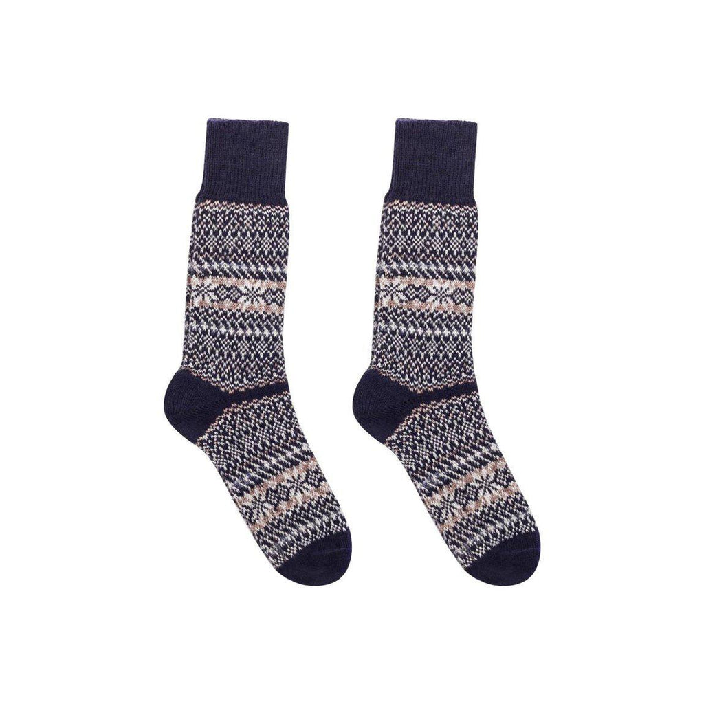 Sigrid Navy Merino Wool Socks-0