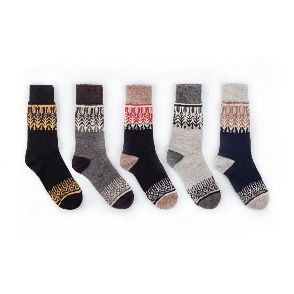 Yule Merino Wool Socks - 5-Pair Set-0