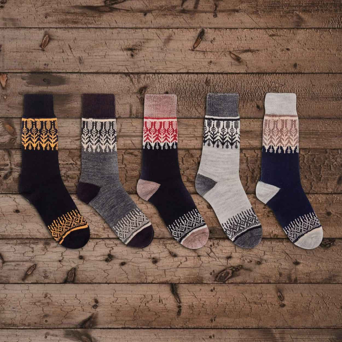 Yule Merino Wool Socks - 5-Pair Set-4