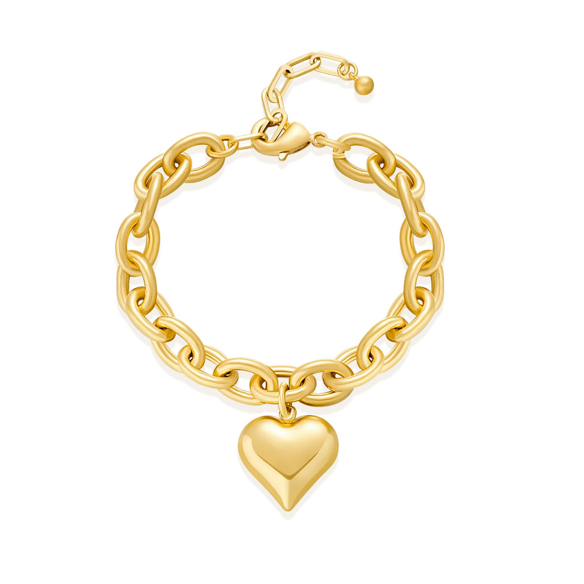 European and American T Hot Cross-border Jewelry Hip-hop Simple Love Pendant Bracelet All-match Geometric Metal Chain Bracelet for Women-0