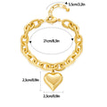 European and American T Hot Cross-border Jewelry Hip-hop Simple Love Pendant Bracelet All-match Geometric Metal Chain Bracelet for Women-5