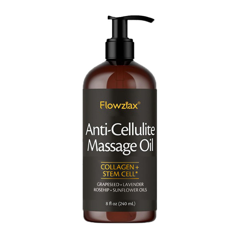 Bottle of fragranced body massage essential oil for anti-cellulite firming and deep hydration — view 2