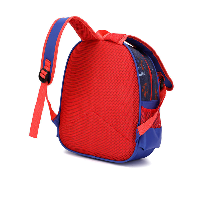 Dark blue Spider-Man kids backpack with soft handles made of waterproof nylon for school — view 3