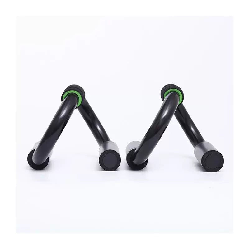 Black ergonomic push-up stands and adjustable sports skipping rope with comfortable foam grips — view 3