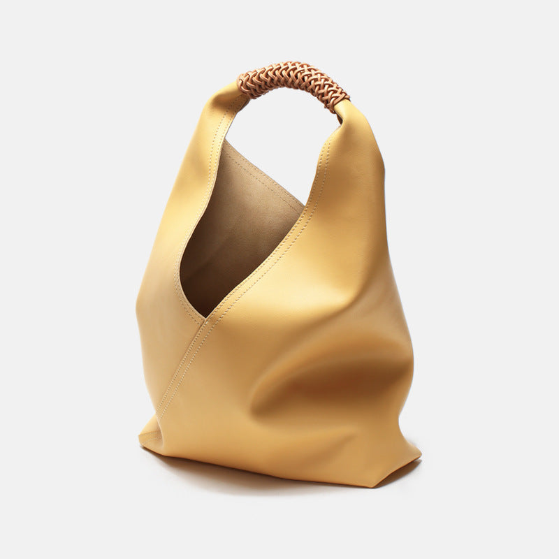 Minimalist commuter shoulder tote bag with sturdy handles for everyday travel and office use — view 4