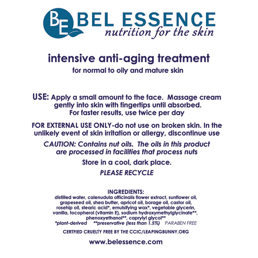 Anti-aging face moisturizer for oily skin, 1.5 oz white jar of Bel Essence cream — view 6