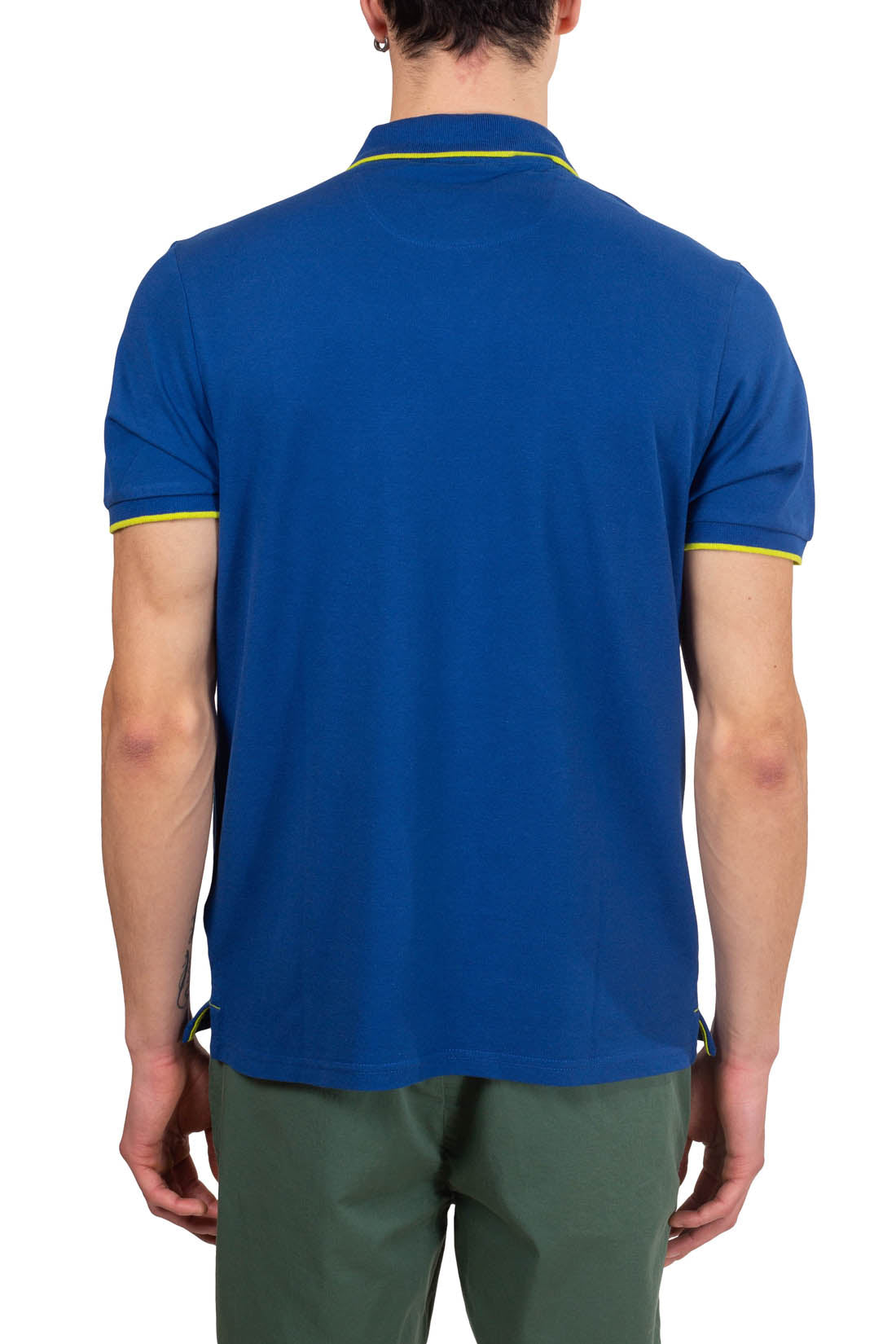 North Sails men's black cotton mesh polo shirt with short sleeves and logo patch — view 11