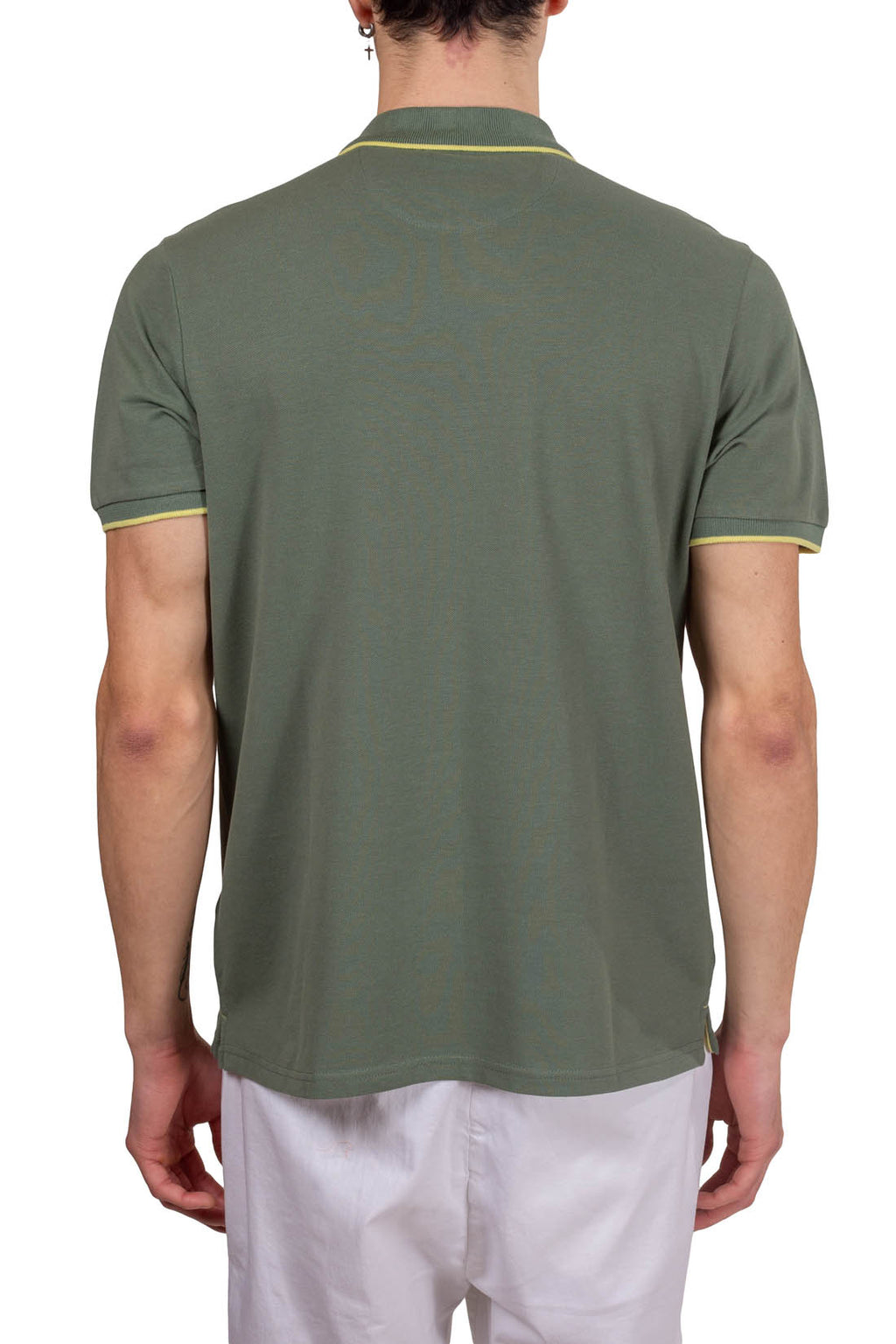 North Sails men's black cotton mesh polo shirt with short sleeves and logo patch — view 23