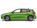 1/18 scale resin model car of 2022 Ford Focus ST in mean green metallic paint