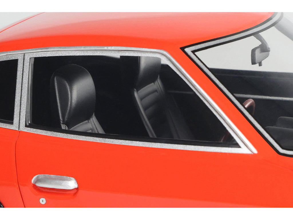 1972 Nissan Fairlady 240ZG 1/18 scale model car in Grand Prix Red resin with rubber tires — view 3