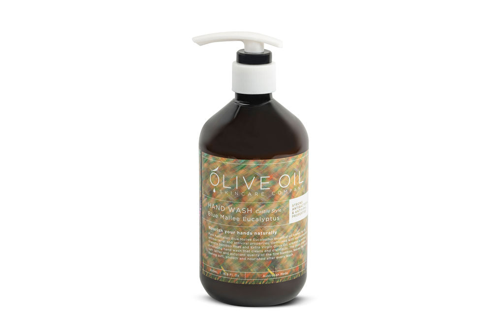 Castile eucalyptus liquid hand soap bottle natural olive oil and pumice formulation — view 3