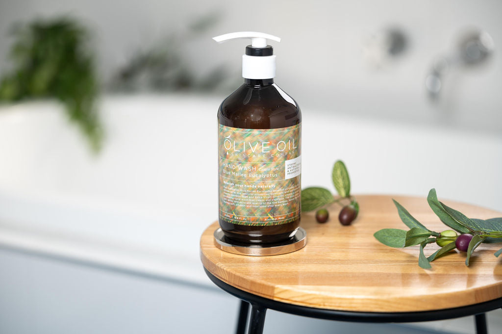 Castile eucalyptus liquid hand soap bottle natural olive oil and pumice formulation — view 4