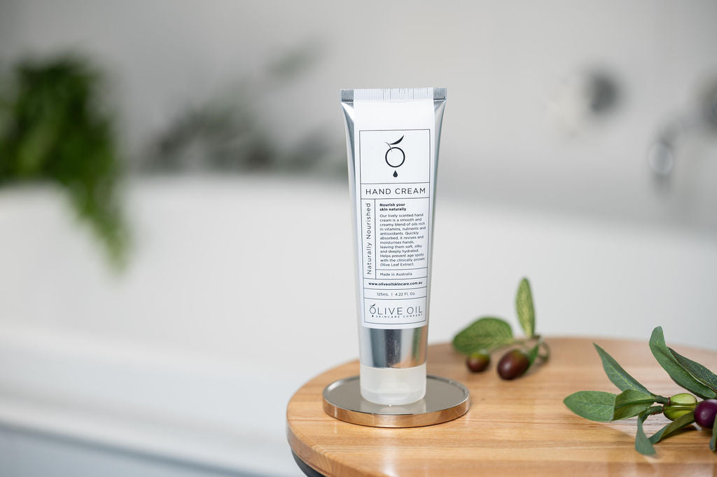 Naturally nourished hand cream tube featuring pure olive oil and essential oils for daily skincare oils for moisturizing essential oils for daily skincare — view 3