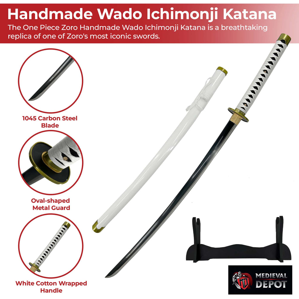 One Piece Zoro Handmade Wado Ichimonji Katana-2