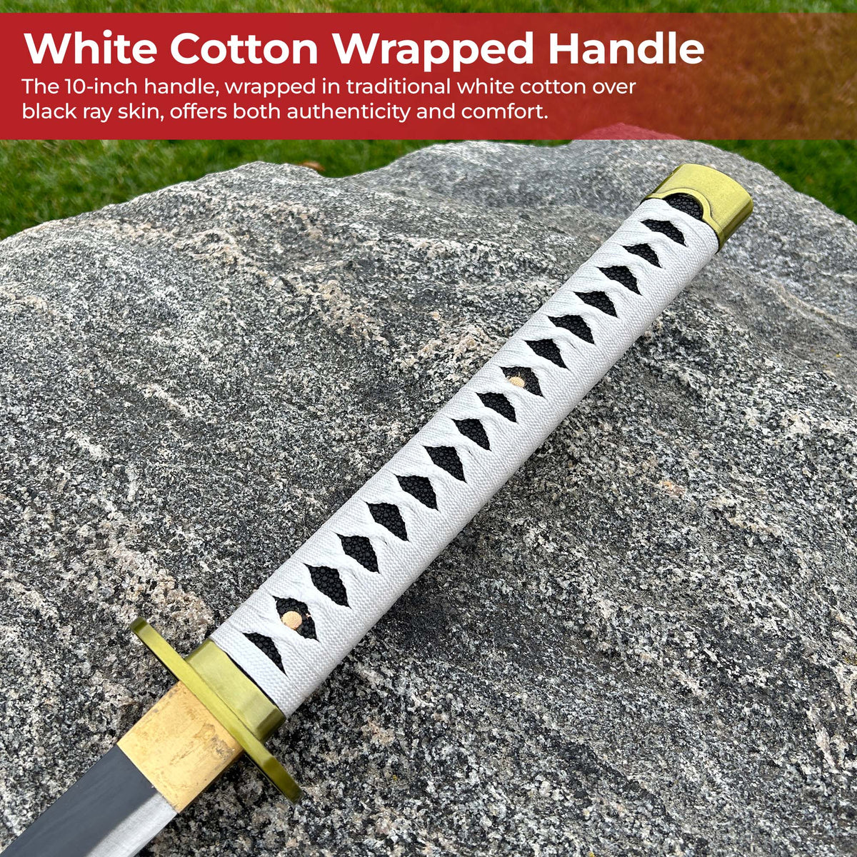 One Piece Zoro Handmade Wado Ichimonji Katana-4