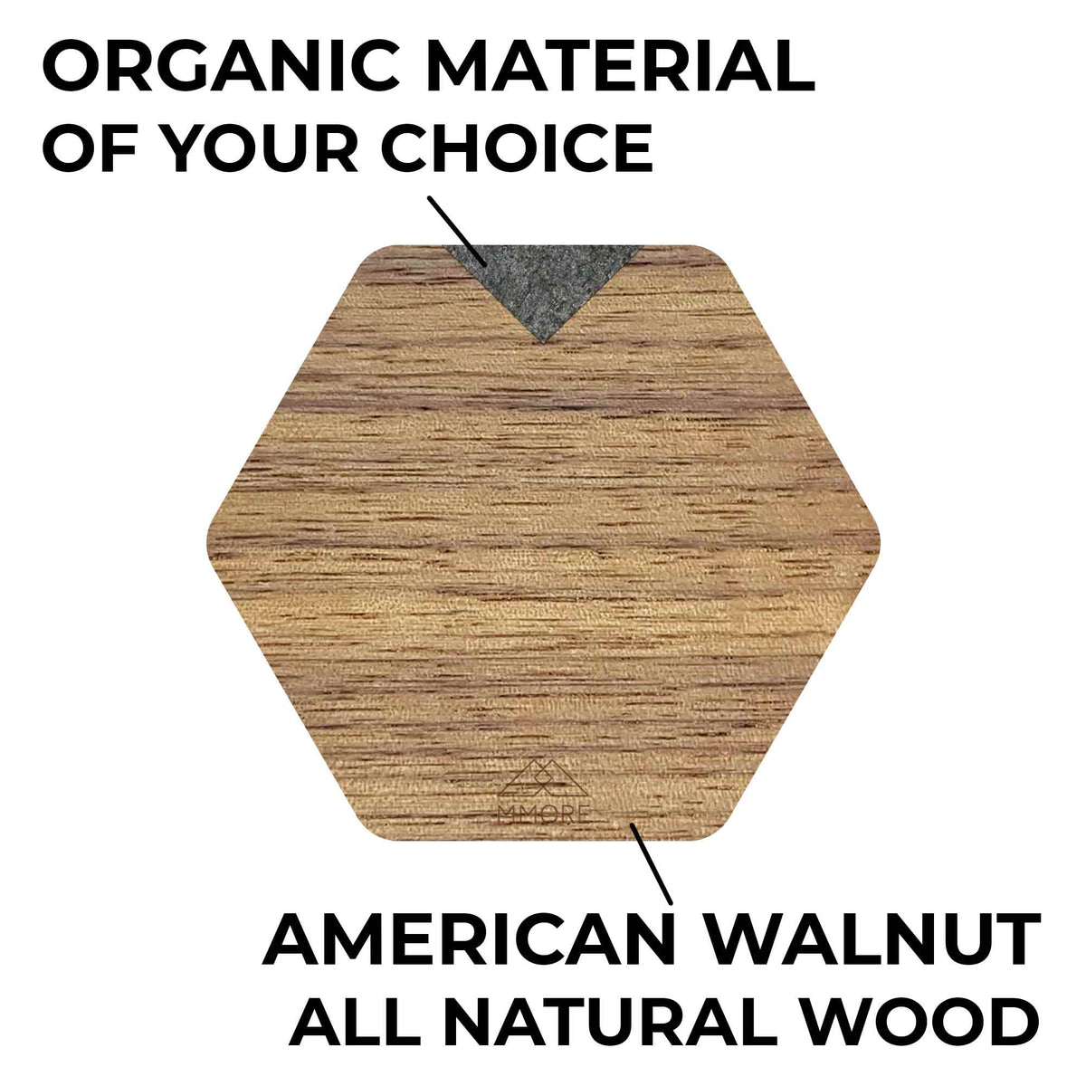 PERSONALIZED Wooden Coasters - American Walnut / Set of 4 Coasters-2