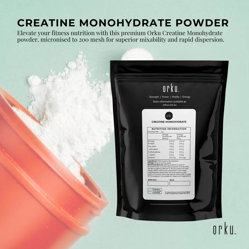 400g pouch of unflavoured pure micronised creatine monohydrate powder for sports and fitness nutrition — view 2