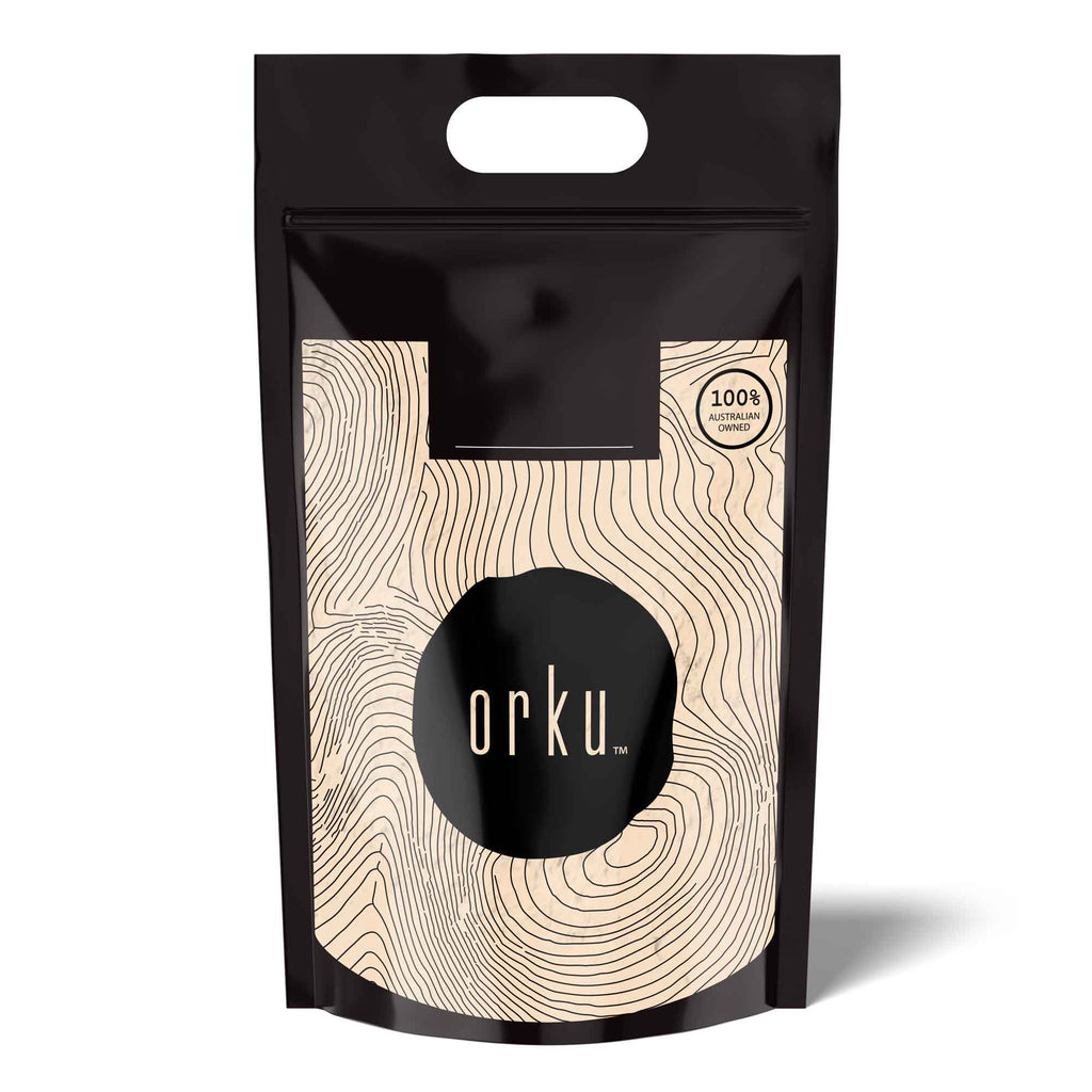 Orku fine yellow pea protein isolate powder in a convenient resealable pouch packaging — view 4