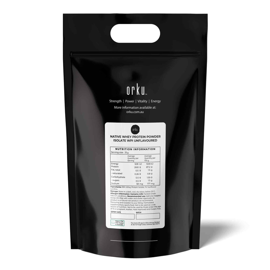 Unflavoured whey protein isolate powder in a resealable bag for daily fitness and optimal nutrition. — view 3
