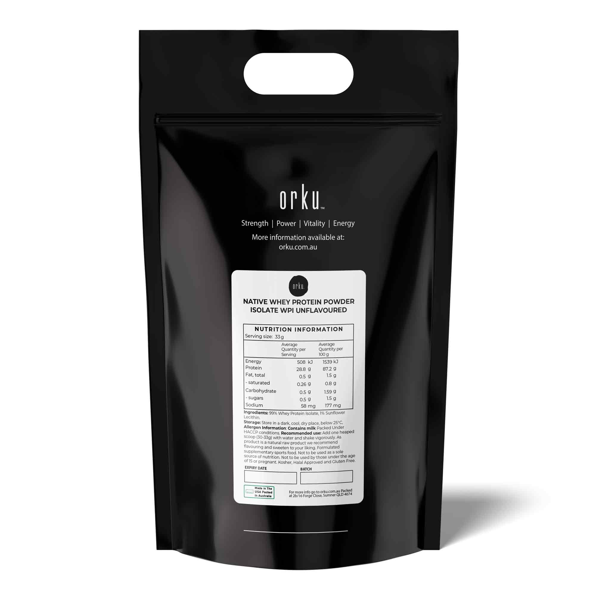 Unflavoured whey protein isolate powder in a resealable bag for daily fitness and optimal nutrition. — view 3