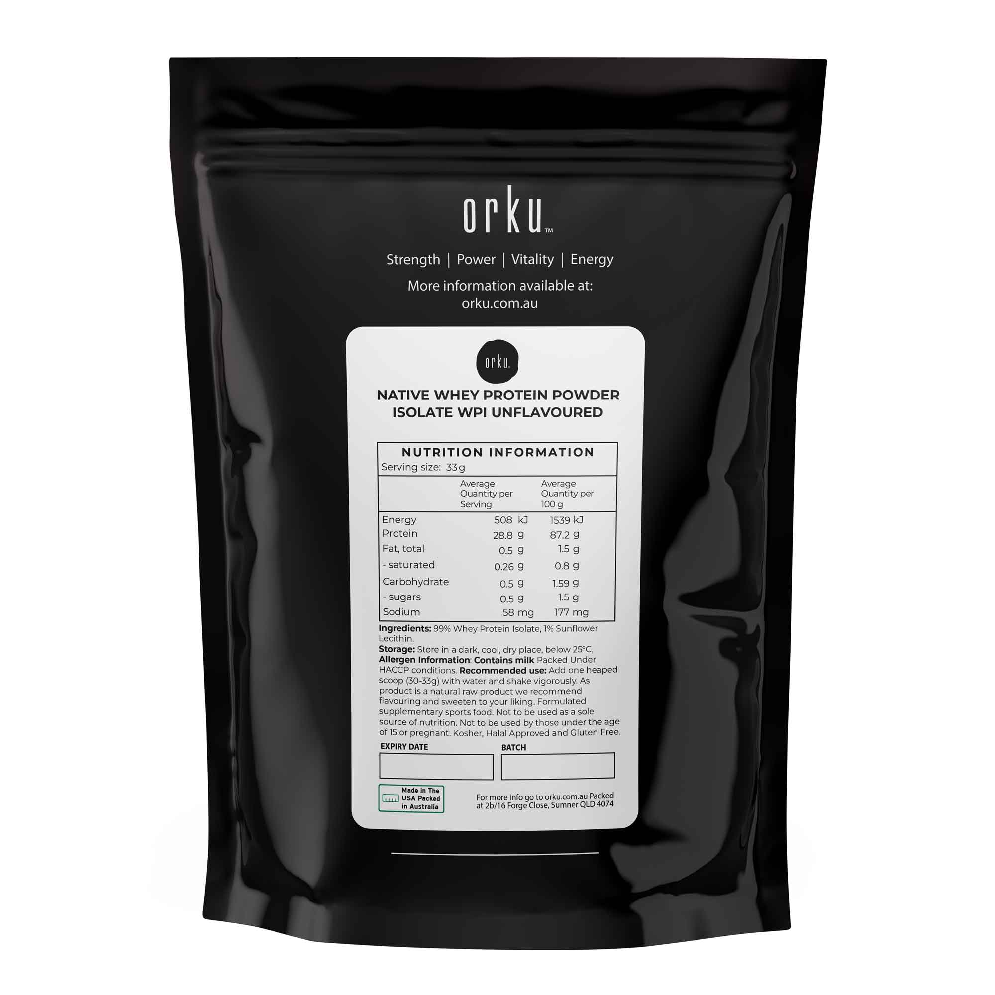 Unflavoured whey protein isolate powder in a resealable bag for daily fitness and optimal nutrition. — view 5