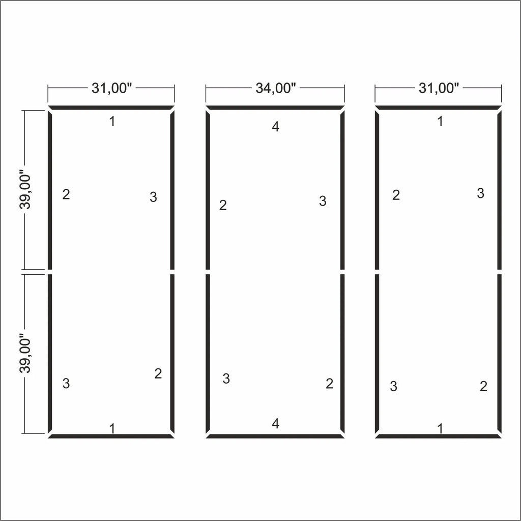 Ready to Assemble Wall Molding Package - 3 Vertical Frames | Easy Installation-2