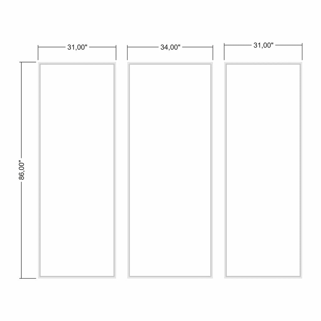Ready to Assemble Wall Molding Package - 3 Vertical Frames | Easy Installation-3