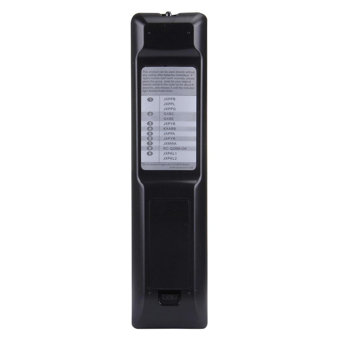 NNEIDS universal TV remote control for Sanyo televisions, featuring black casing and standard button layout. — view 2