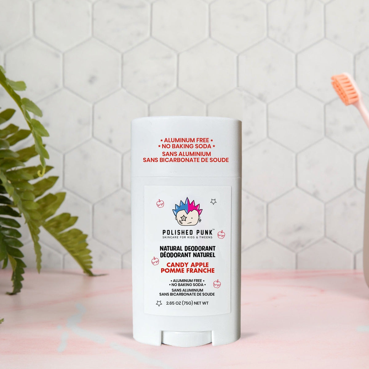 Natural Deodorant in Candy Apple Aluminum Free Baking Soda Free-0