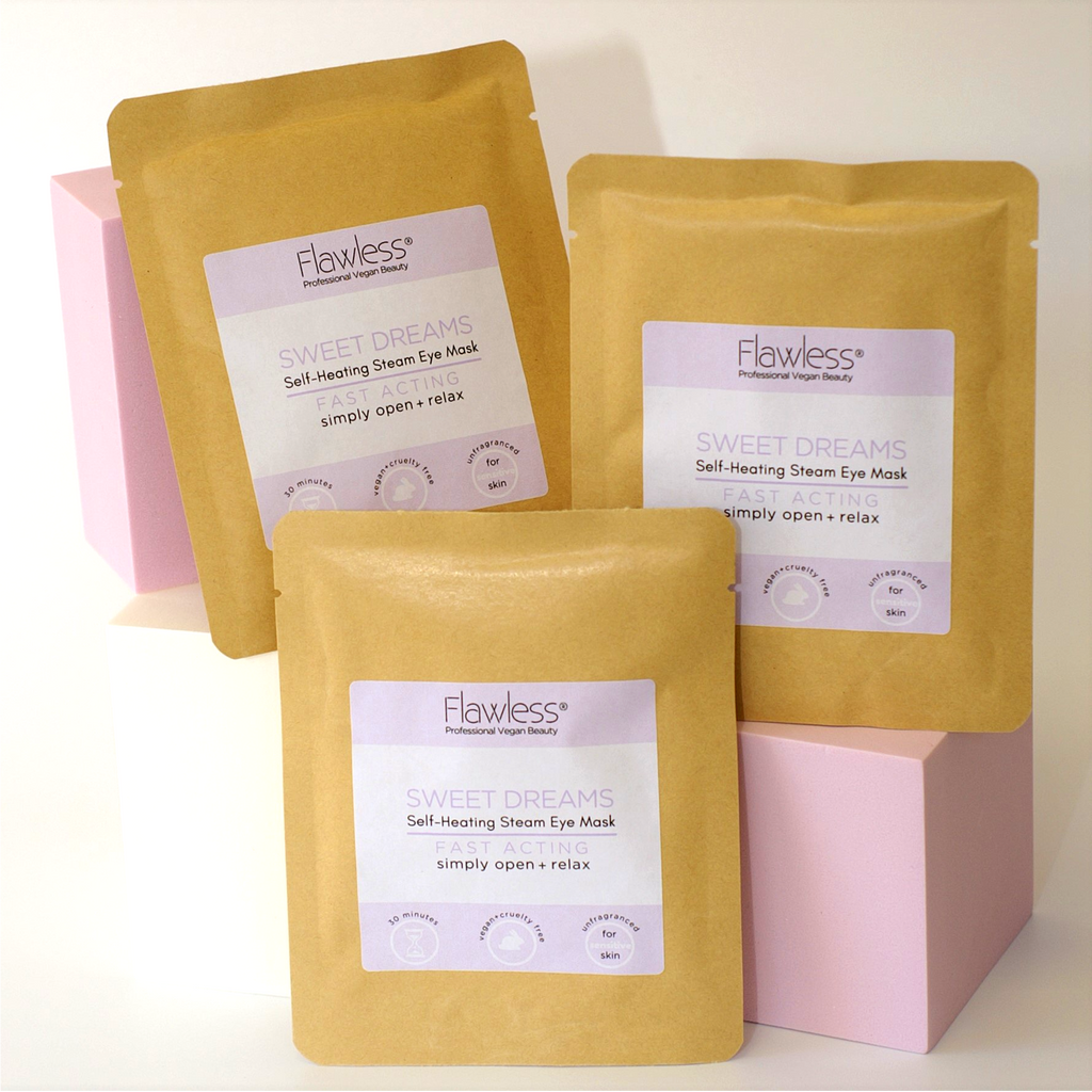Fragrance-free self-heating eye mask made of soft natural cotton in plastic-free packaging — view 3