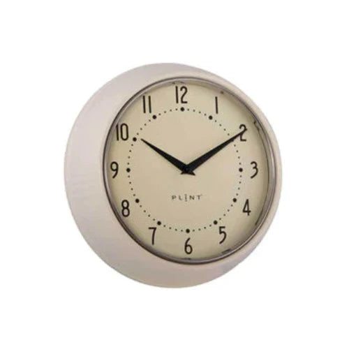 Retro wall clock with a smooth glass face and durable metal casing for vintage home decor — view 3
